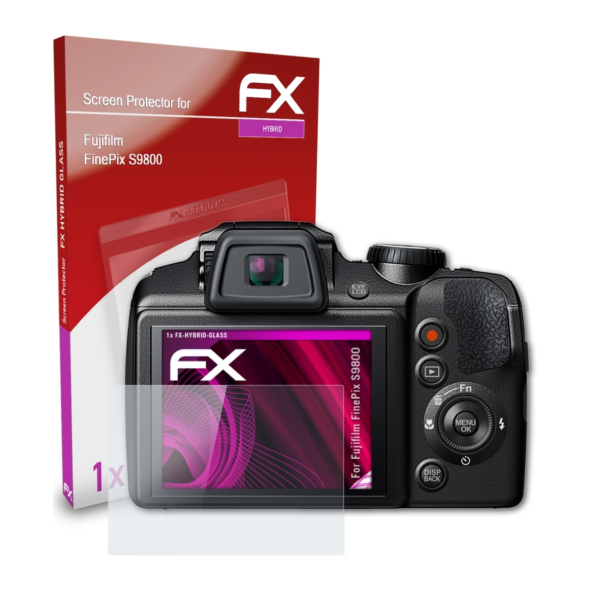 FX-Hybrid-Glass ATFOLIX Fujifilm Schutzglas(für FinePix S9800)