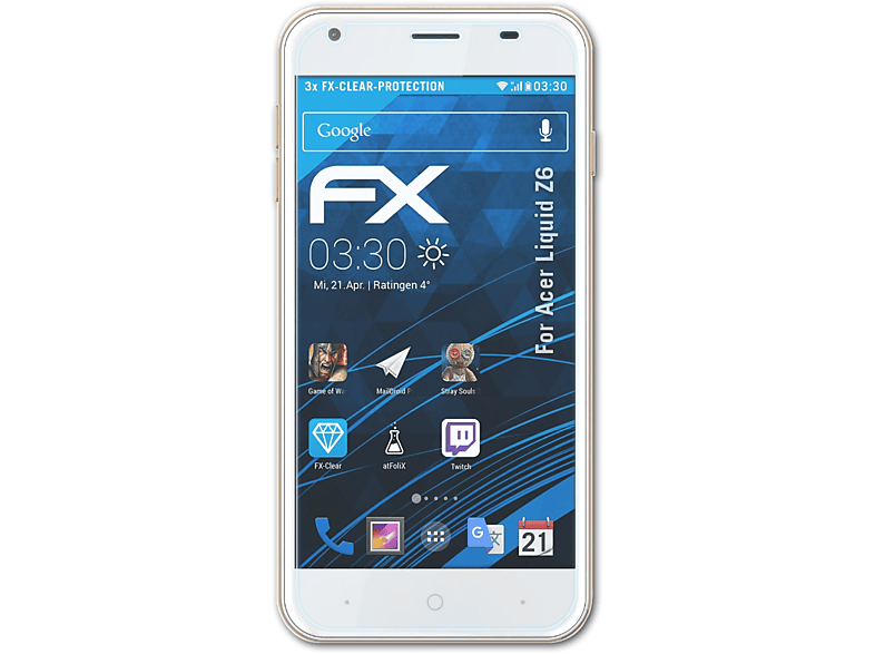Liquid Displayschutz(für Acer Z6) 3x FX-Clear ATFOLIX