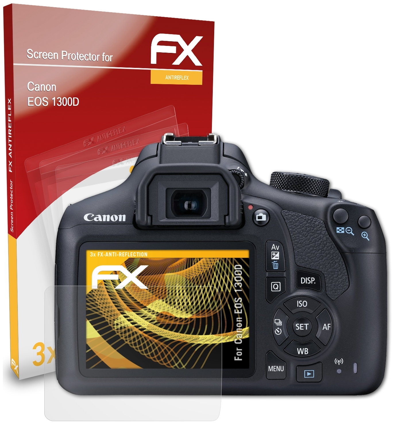 ATFOLIX 3x FX-Antireflex Displayschutz(für EOS 1300D) Canon