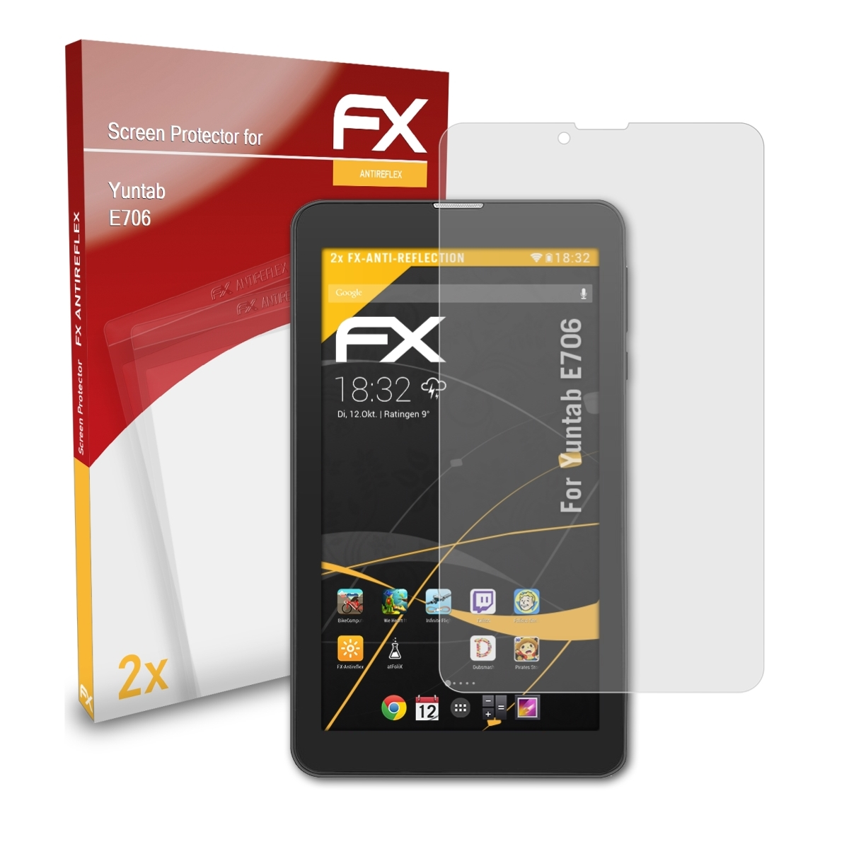 ATFOLIX 2x FX-Antireflex Displayschutz(für E706) Yuntab