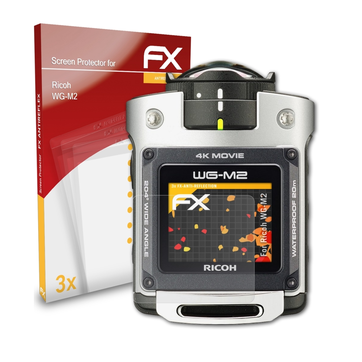 3x ATFOLIX WG-M2) Ricoh Displayschutz(für FX-Antireflex