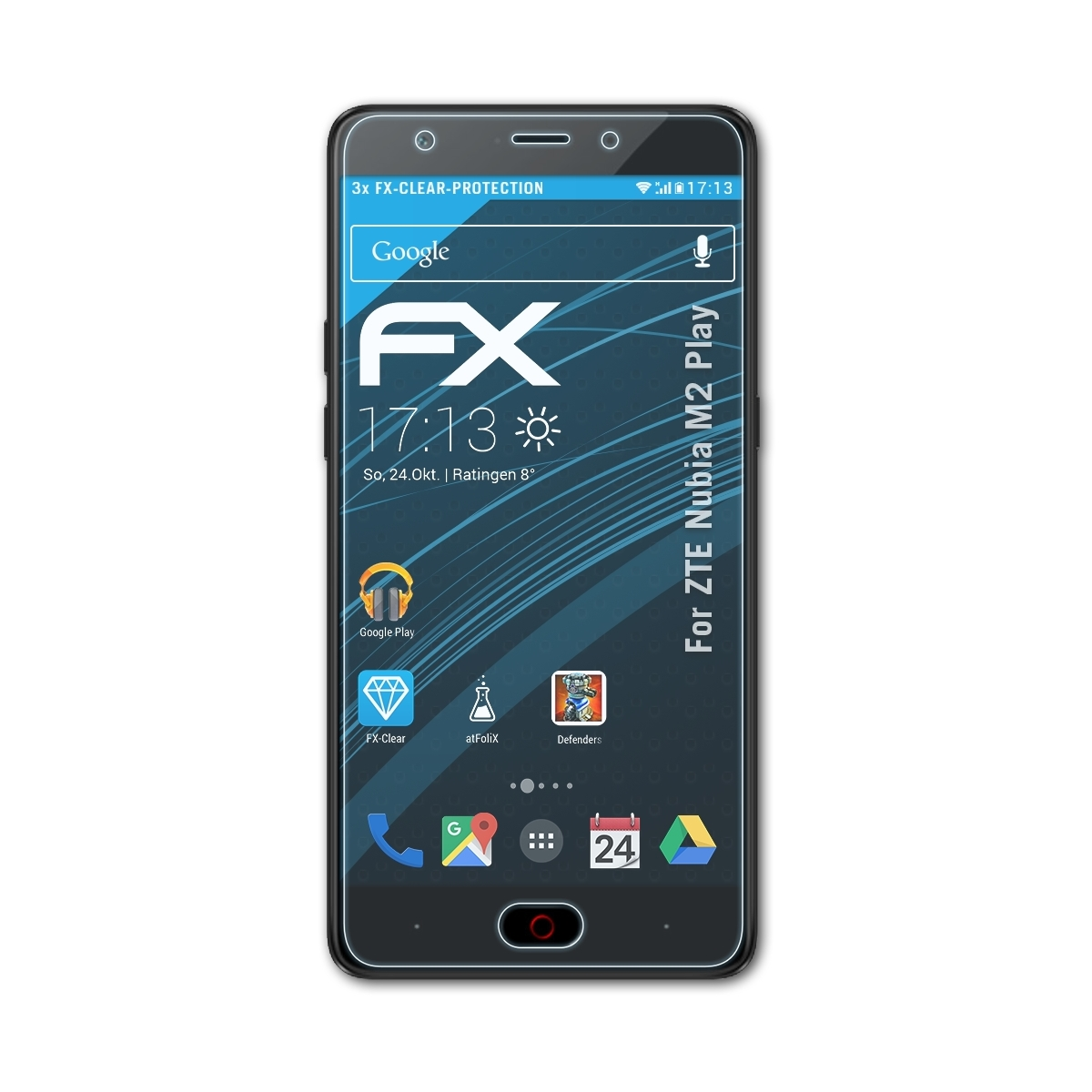 ATFOLIX 3x FX-Clear ZTE Play) M2 Displayschutz(für Nubia