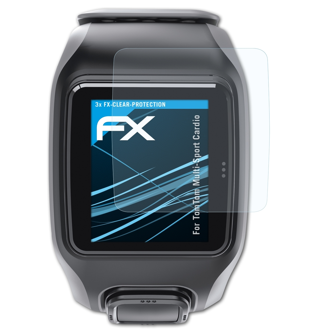FX-Clear Multi-Sport Cardio) Displayschutz(für 3x ATFOLIX TomTom