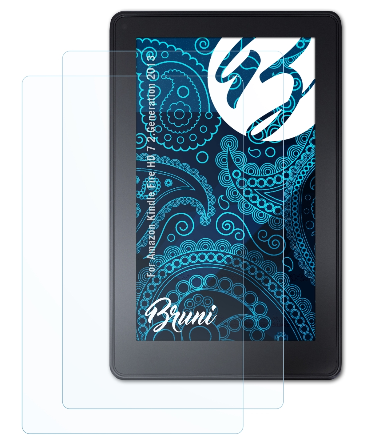 (2.Generation 7 2013)) 2x Basics-Clear Fire HD Schutzfolie(für Amazon BRUNI Kindle
