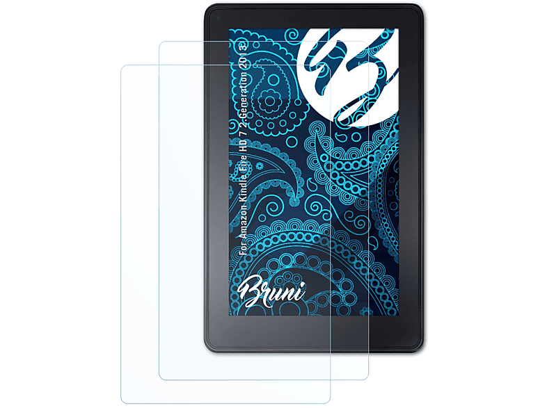 BRUNI 2x Basics-Clear Schutzfolie(für Amazon Kindle Fire HD 7 (2.Generation 2013))