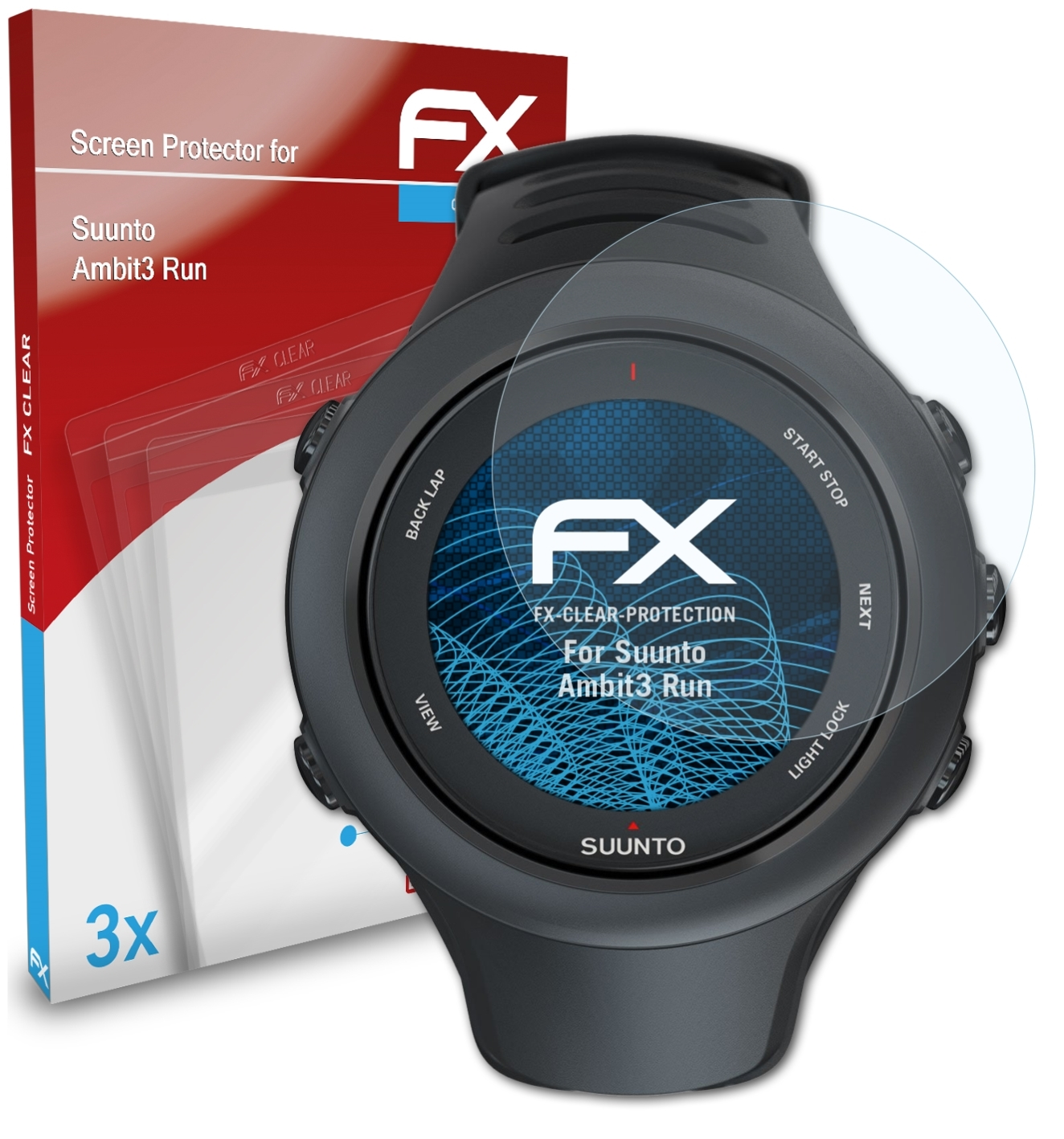ATFOLIX Ambit3 FX-Clear Displayschutz(für Suunto 3x Run)