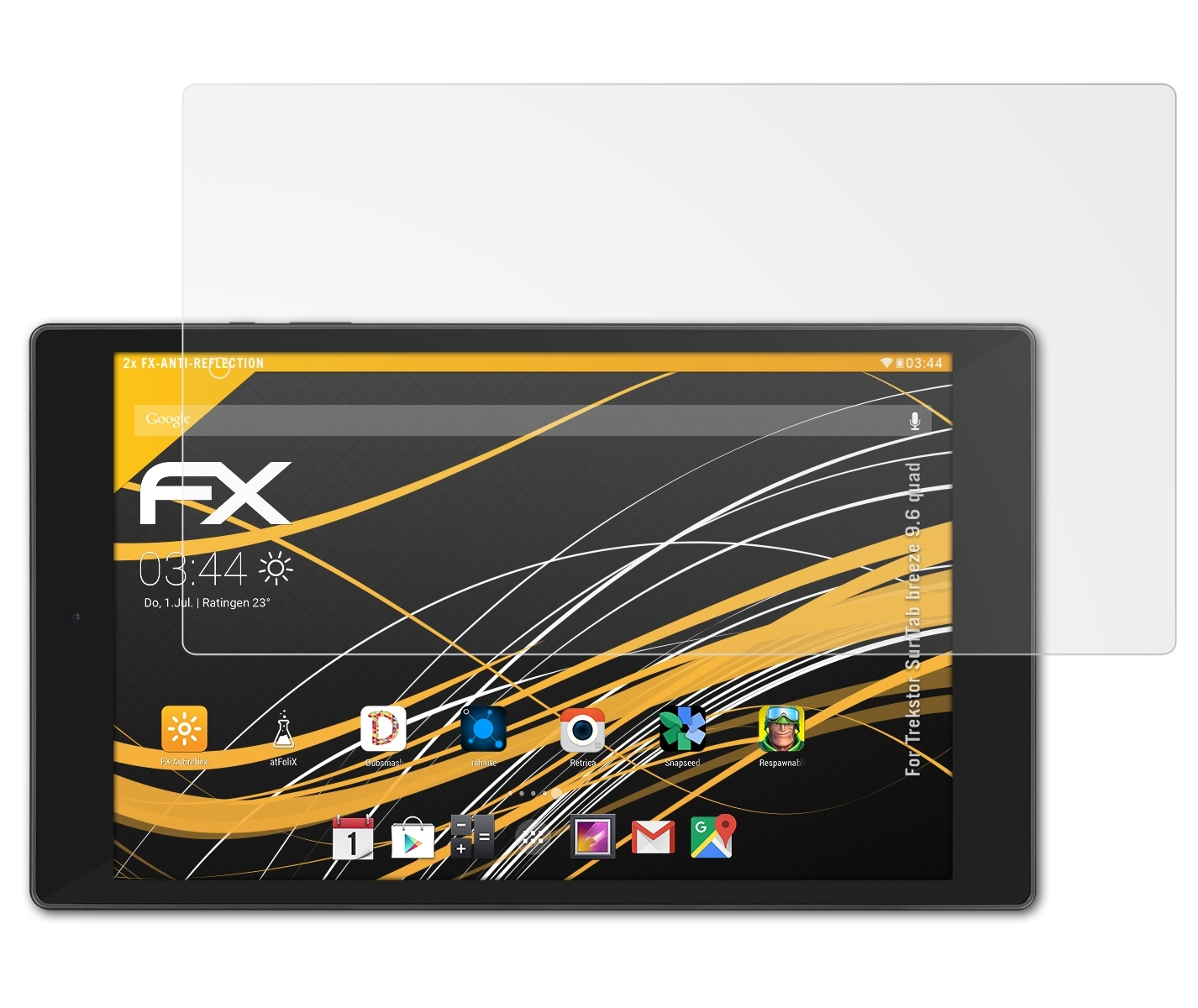 Trekstor ATFOLIX breeze quad) 2x Displayschutz(für SurfTab FX-Antireflex 9.6
