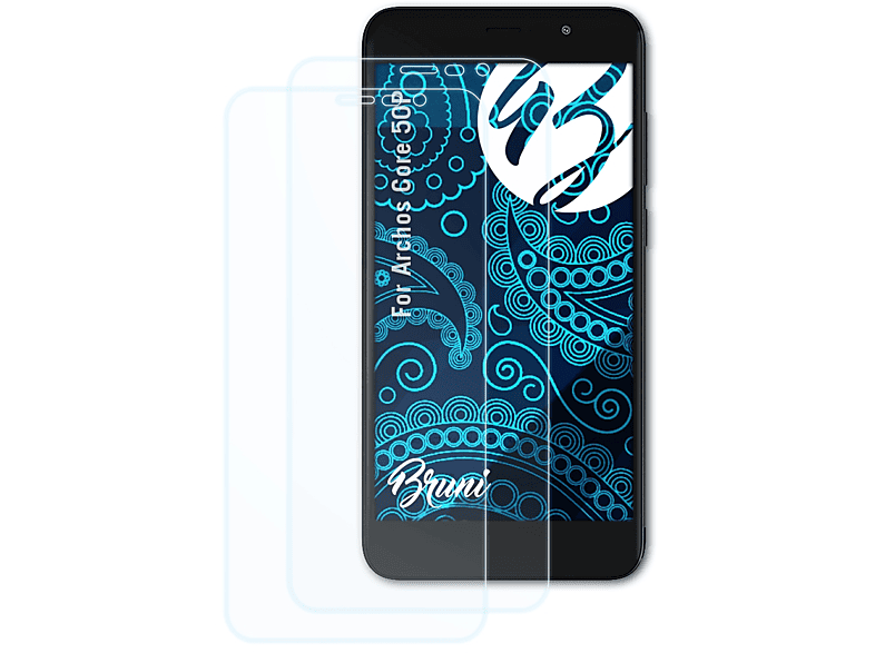 BRUNI 2x Basics-Clear Core Archos 50P) Schutzfolie(für