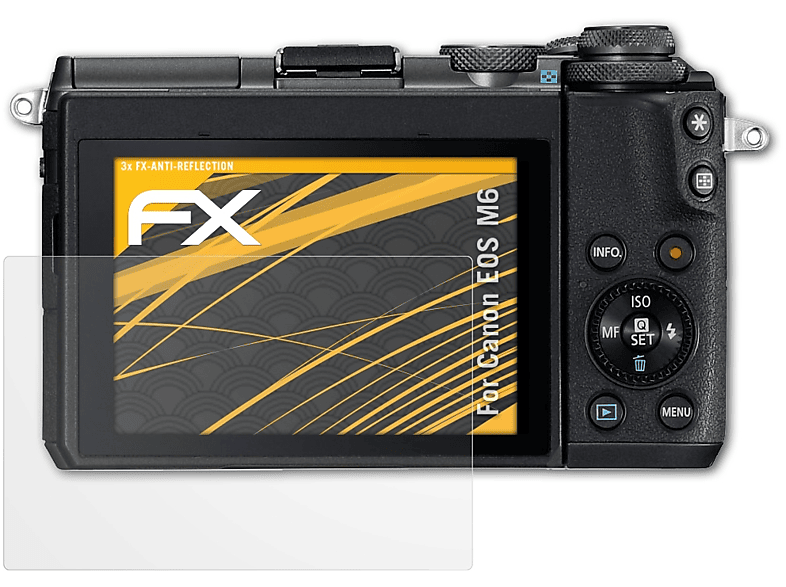 ATFOLIX 3x FX-Antireflex Displayschutz(für Canon EOS M6)