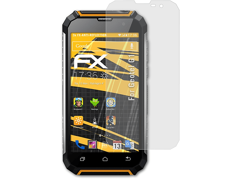 ATFOLIX 3x FX-Antireflex Displayschutz(für Geotel G1) | Displayschutzfolien & Gläser