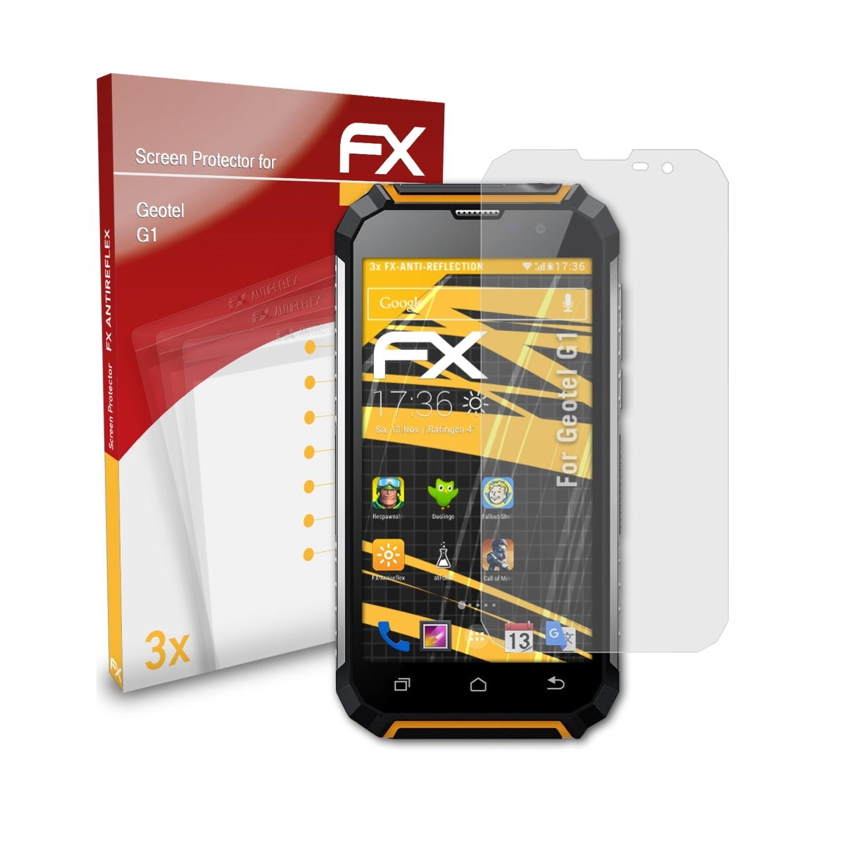 ATFOLIX Displayschutz(für G1) FX-Antireflex Geotel 3x