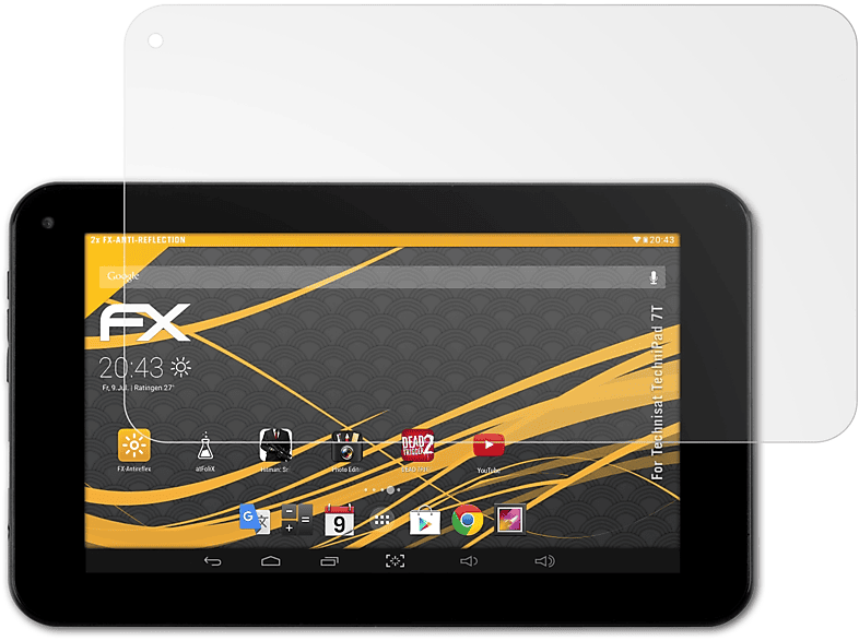 ATFOLIX 2x FX-Antireflex Displayschutz(für Technisat TechniPad 7T)