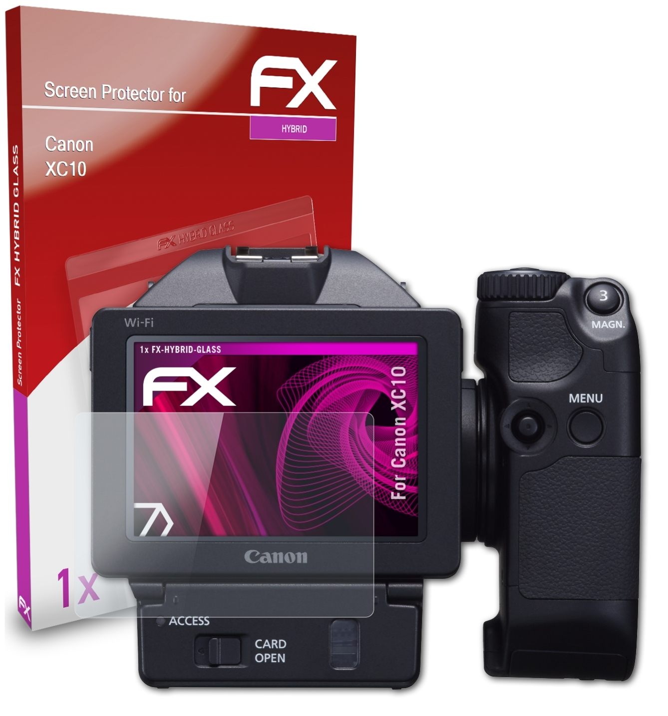 ATFOLIX FX-Hybrid-Glass Schutzglas(für Canon XC10)