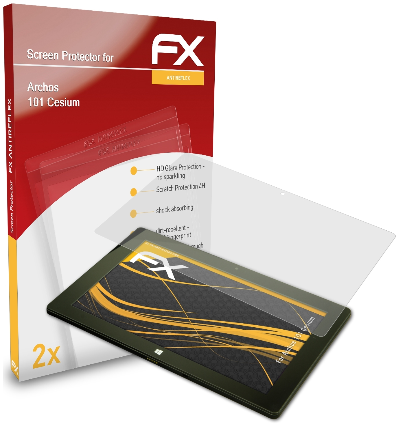 ATFOLIX 101 Archos FX-Antireflex Cesium) 2x Displayschutz(für