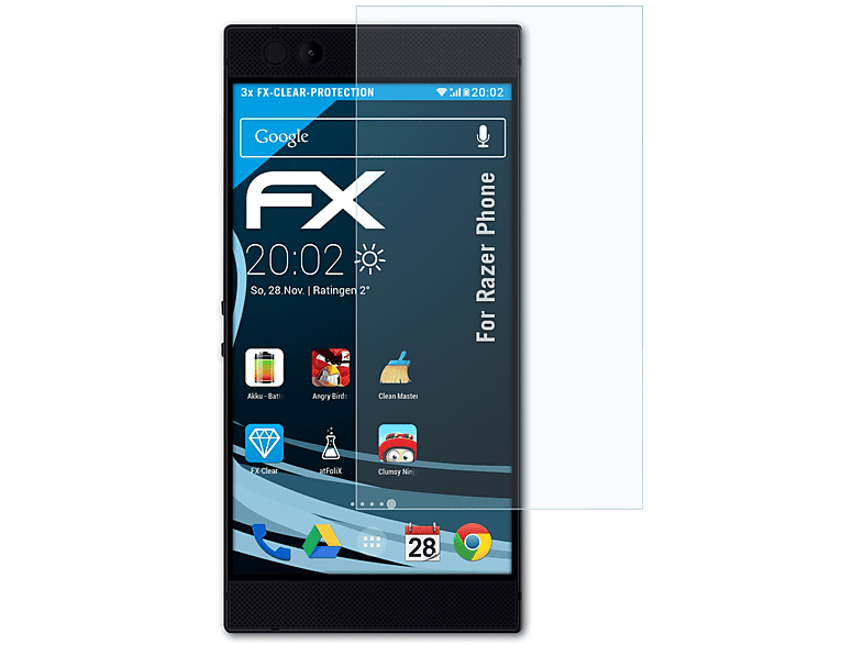 ATFOLIX Razer Displayschutz(für 3x FX-Clear Phone)