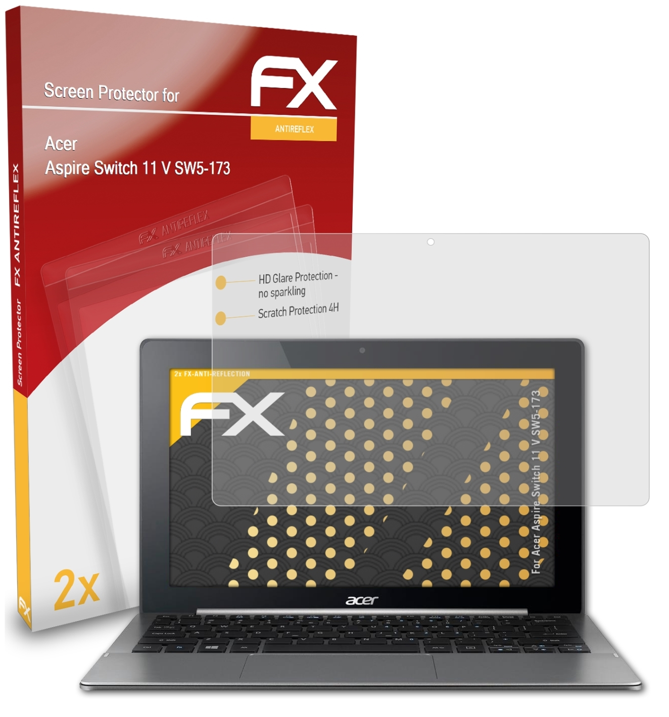 ATFOLIX 2x FX-Antireflex Displayschutz(für Acer Aspire (SW5-173)) Switch 11 V