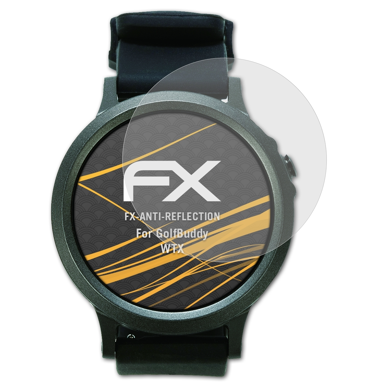 ATFOLIX FX-Antireflex Displayschutz(für WTX) GolfBuddy 3x