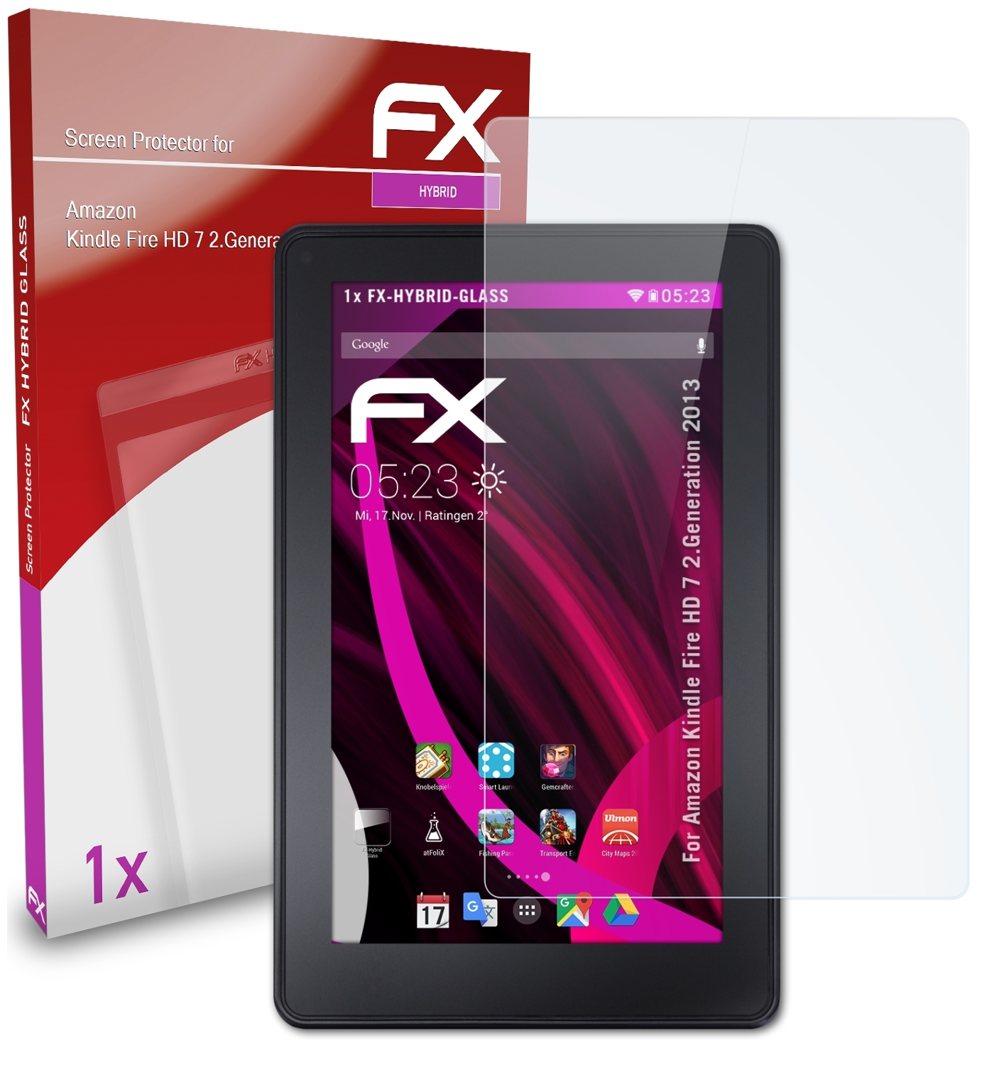 2013)) (2.Generation FX-Hybrid-Glass Fire ATFOLIX HD Schutzglas(für Kindle 7 Amazon