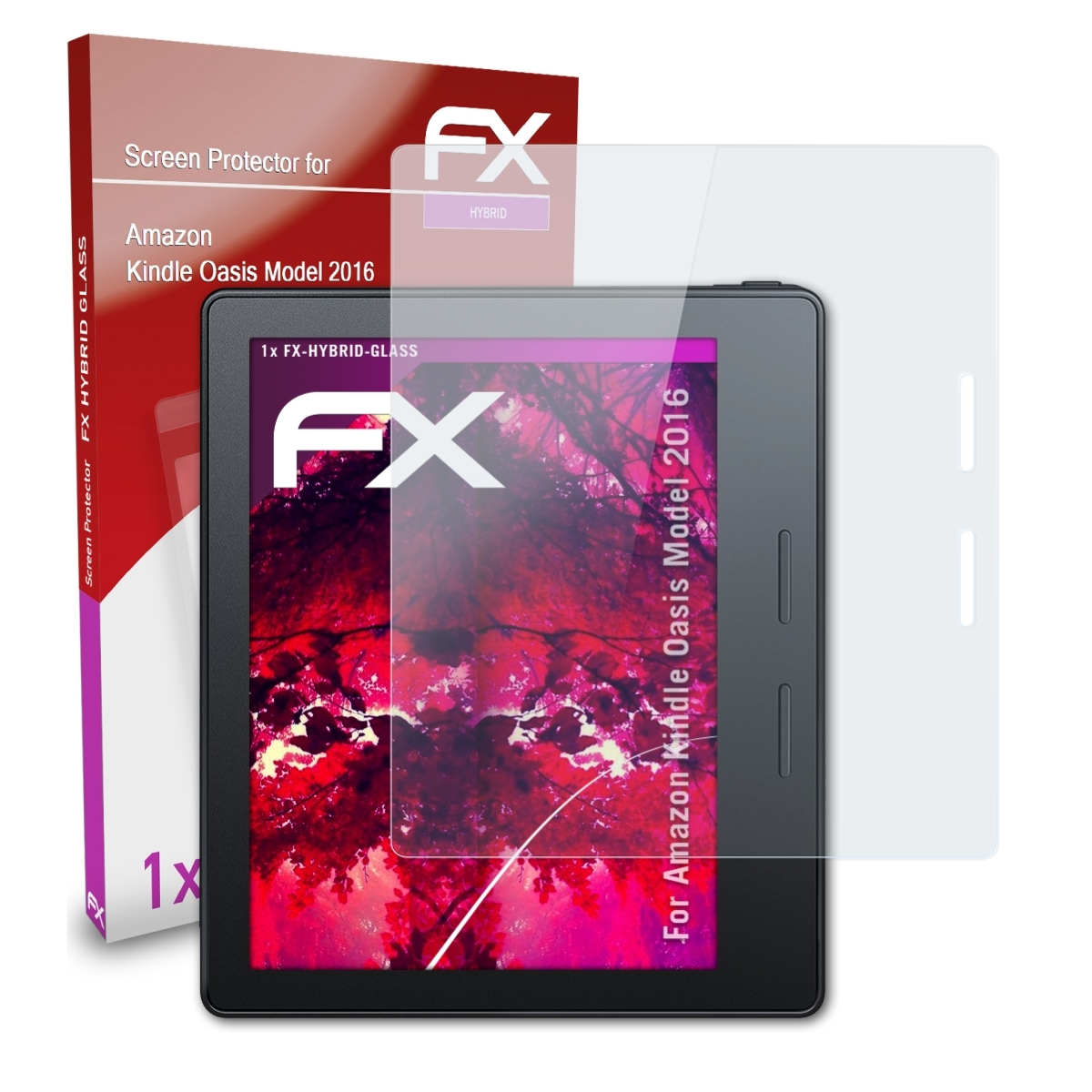 Schutzglas(für FX-Hybrid-Glass Amazon Kindle 2016)) ATFOLIX Oasis (Model