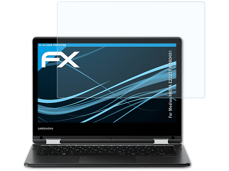 ATFOLIX 2x FX-Clear E2227T (MD60491)) AKOYA Displayschutz(für Medion