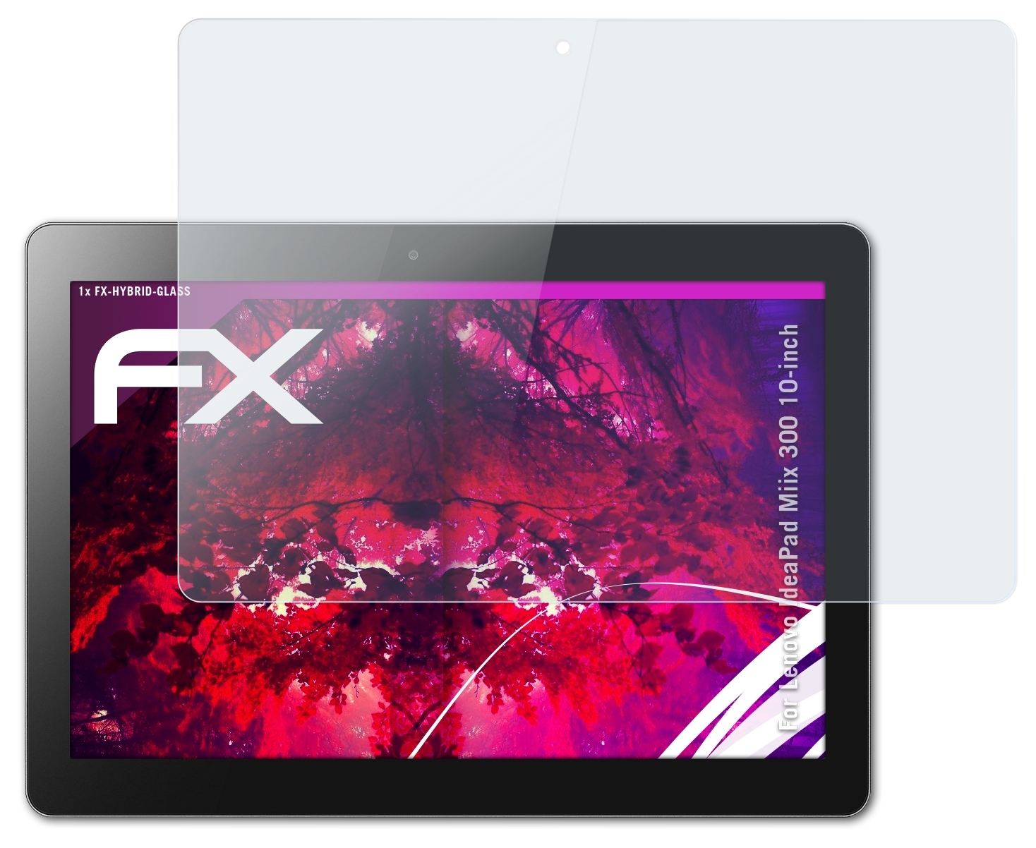 ATFOLIX IdeaPad Miix (10-inch)) FX-Hybrid-Glass Lenovo 300 Schutzglas(für