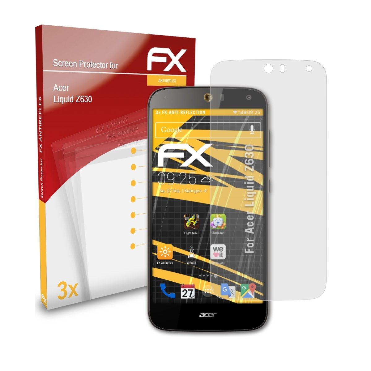 ATFOLIX 3x FX-Antireflex Z630) Liquid Displayschutz(für Acer