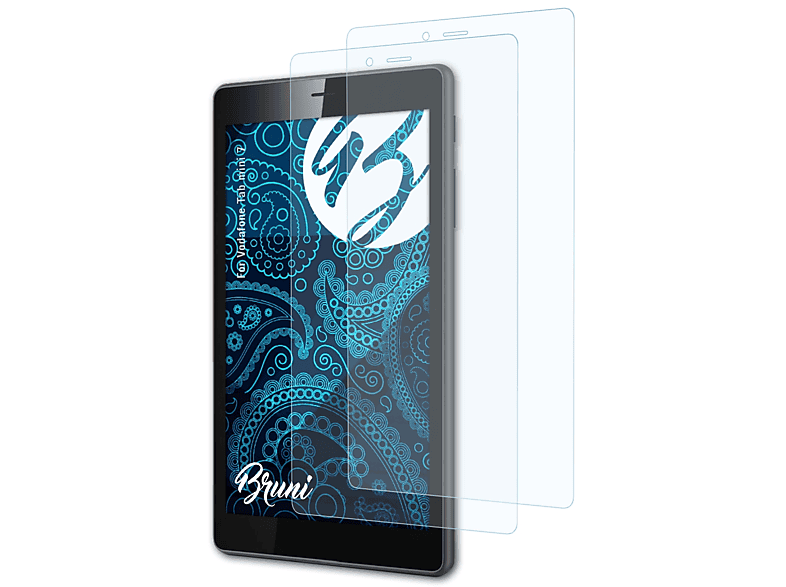 BRUNI 2x Basics-Clear Schutzfolie(für Vodafone Tab mini 7)
