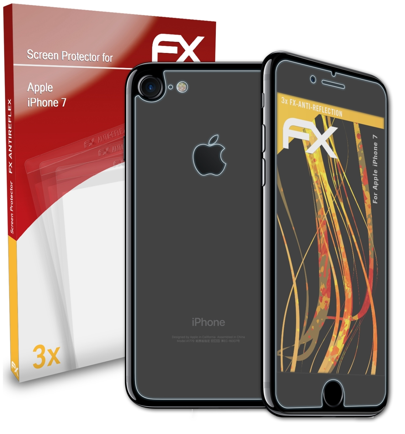 Apple FX-Antireflex ATFOLIX iPhone Displayschutz(für 3x 7)