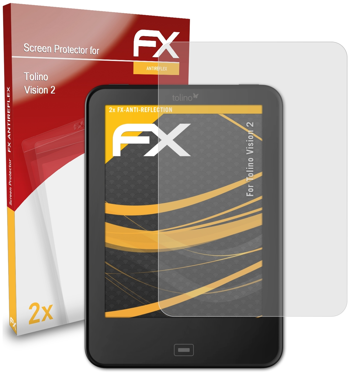 ATFOLIX 2x FX-Antireflex Displayschutz(für 2) Tolino Vision