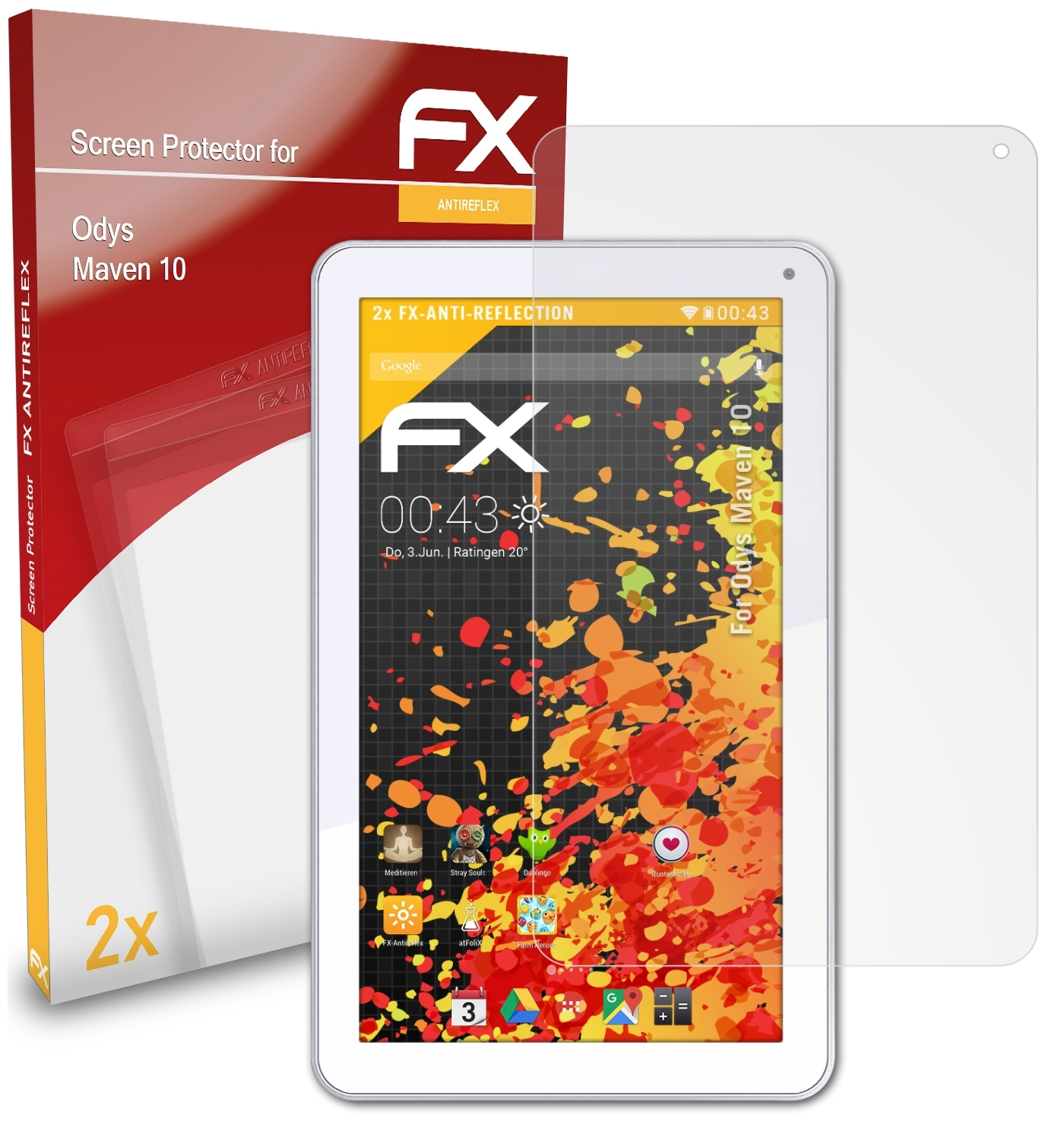 Odys FX-Antireflex 2x Maven ATFOLIX Displayschutz(für 10)