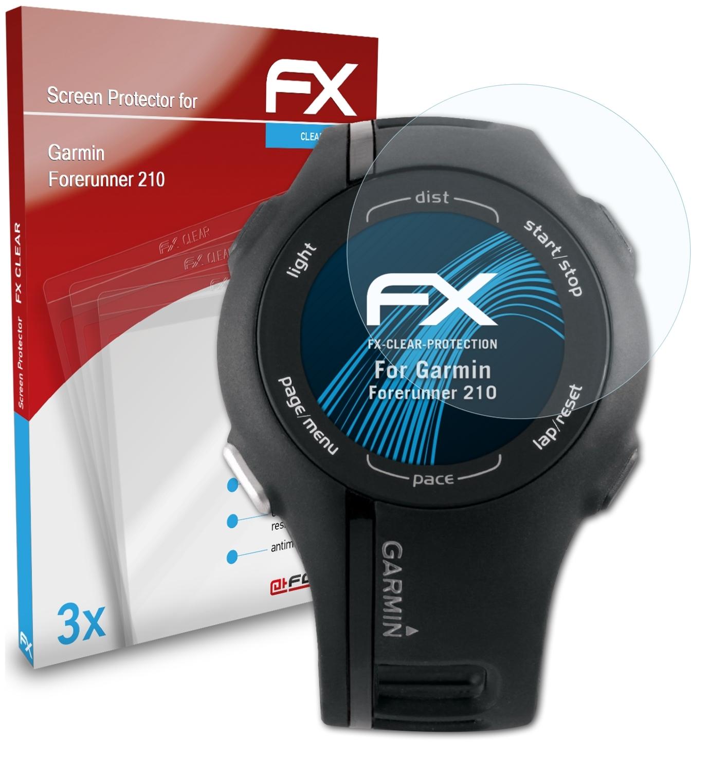 ATFOLIX 3x FX-Clear Displayschutz(für 210) Forerunner Garmin