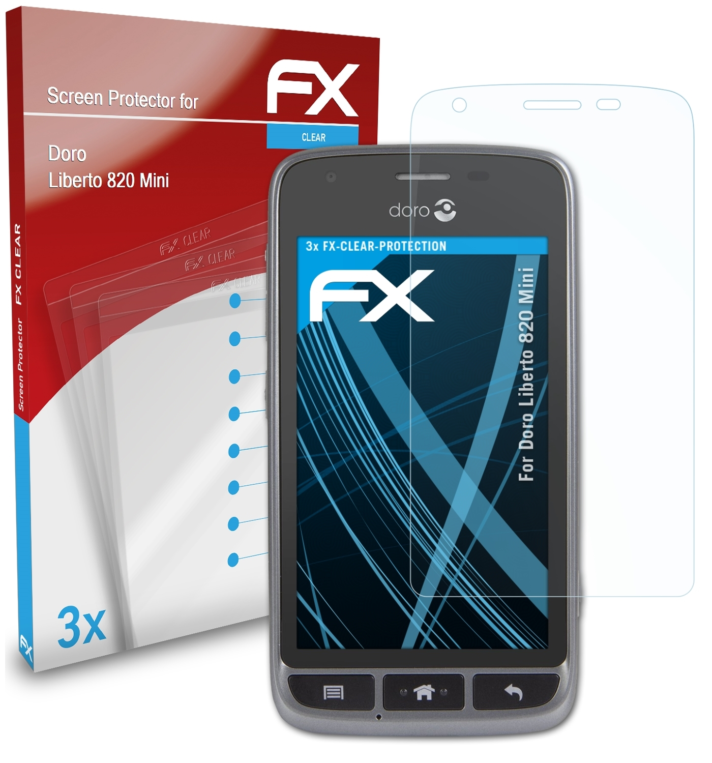 ATFOLIX 3x FX-Clear Displayschutz(für Liberto Mini) Doro 820
