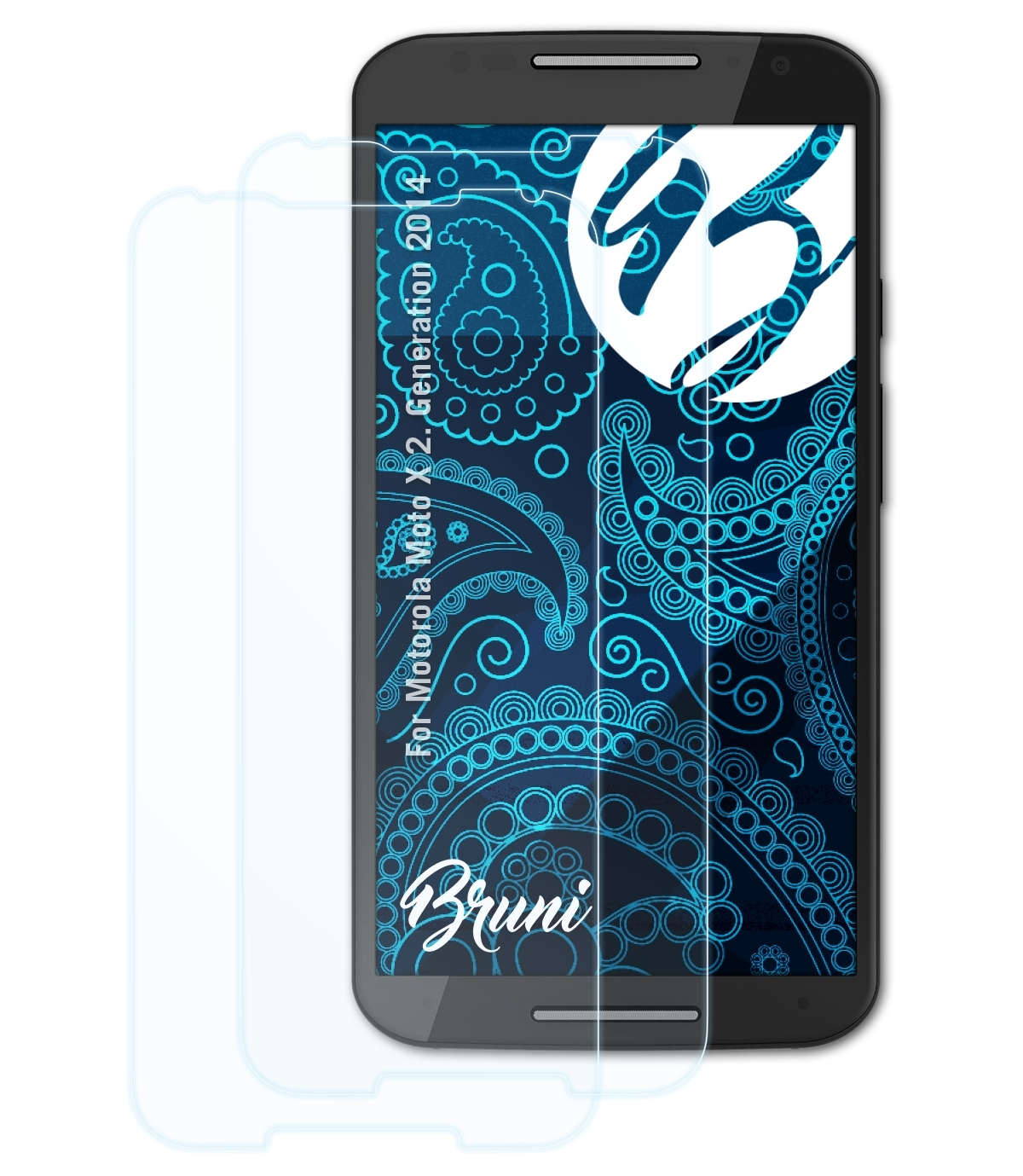 BRUNI 2x Motorola Basics-Clear Moto Schutzfolie(für X Generation 2014)) (2