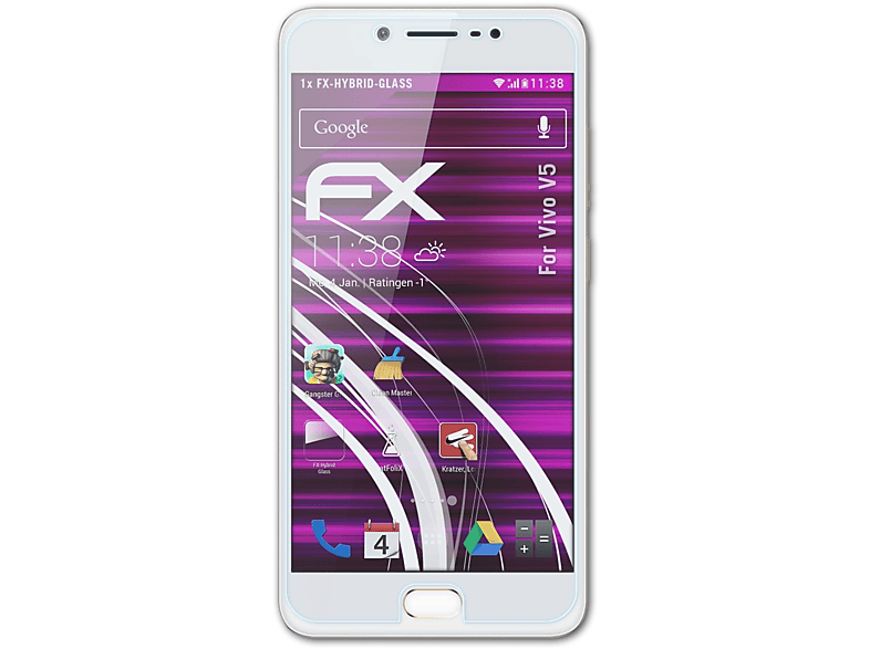 ATFOLIX FX-Hybrid-Glass V5) Vivo Schutzglas(für