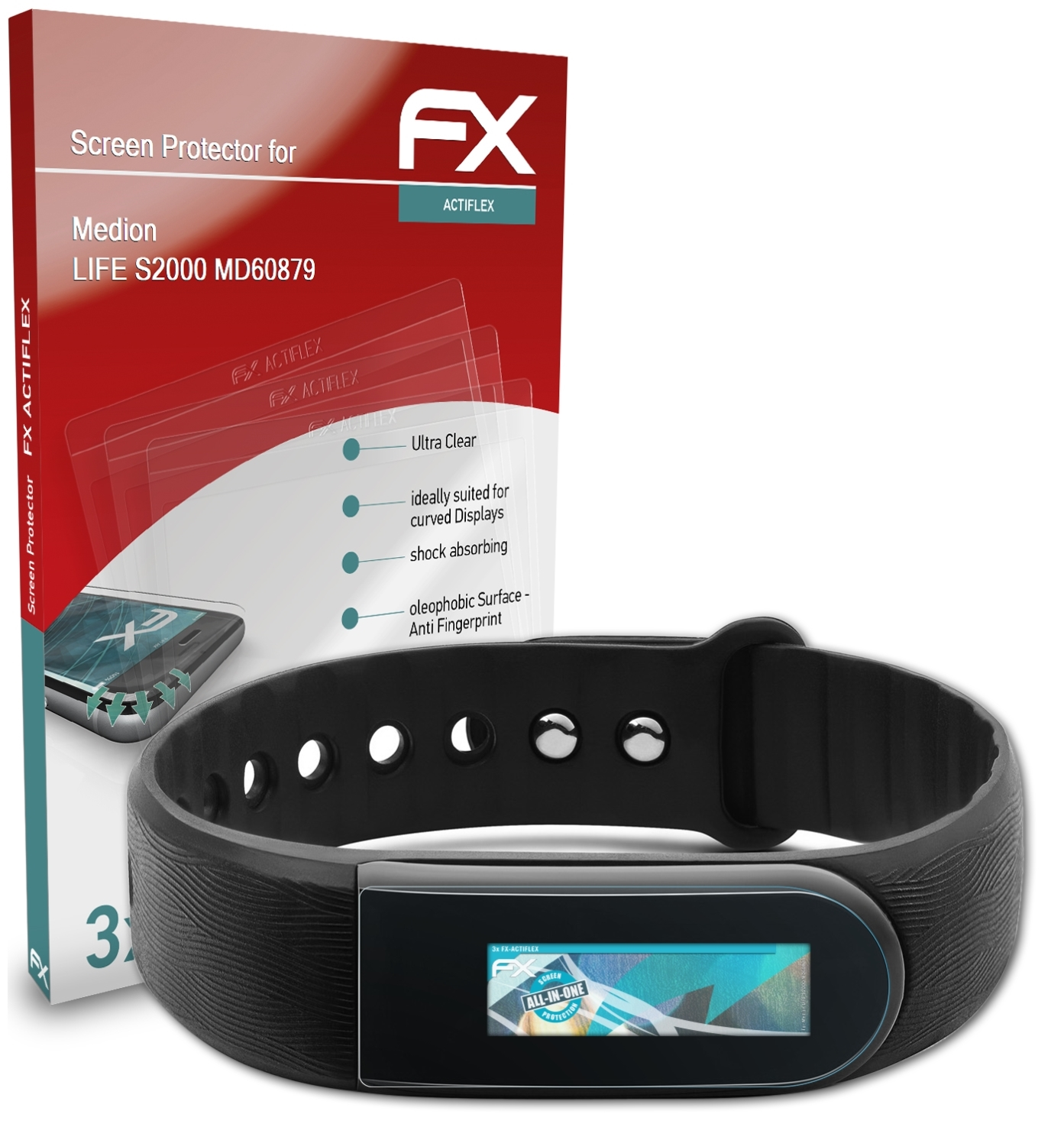 ATFOLIX 3x FX-ActiFleX Displayschutz(für S2000 LIFE (MD60879)) Medion