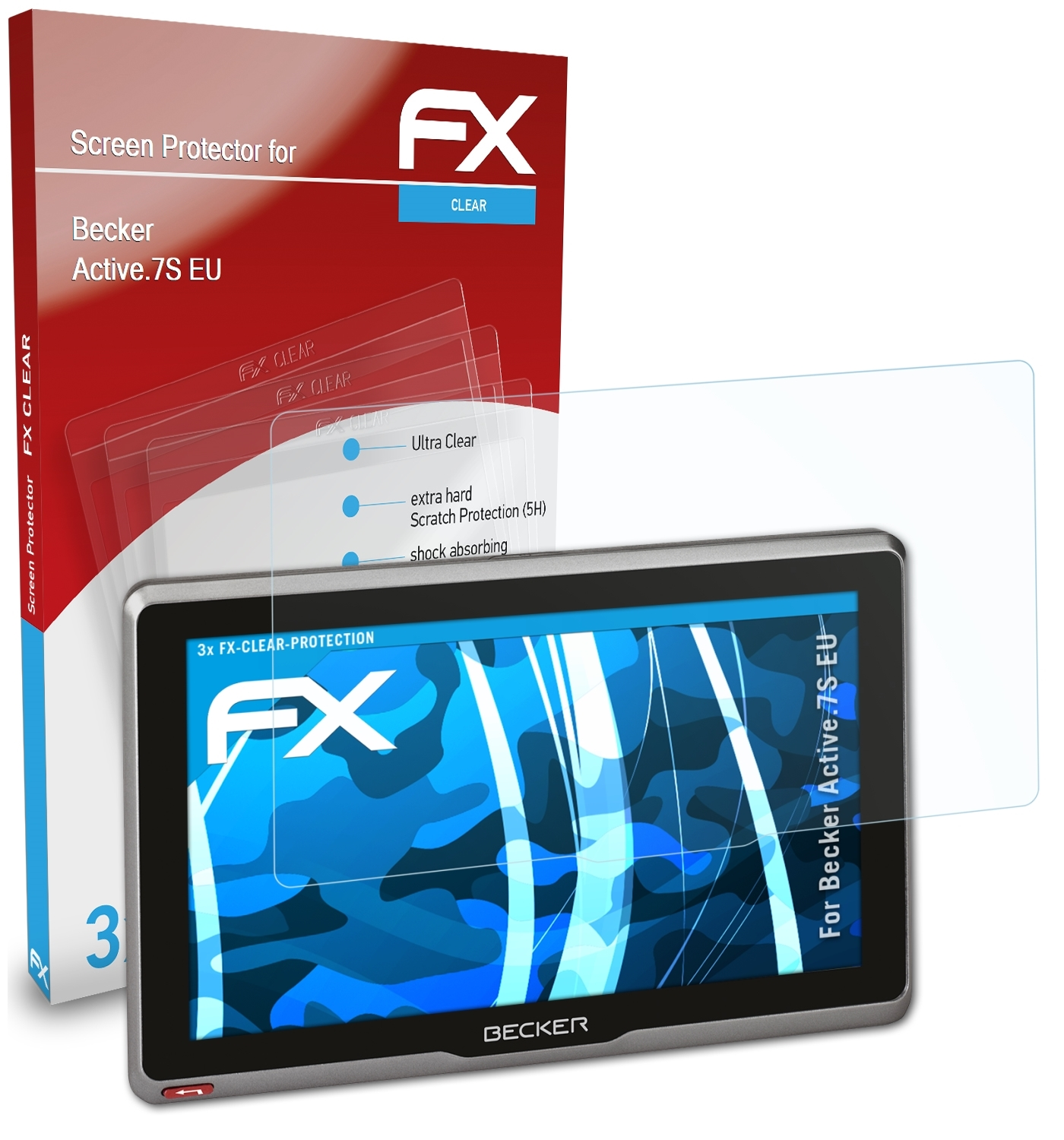 Active.7S ATFOLIX Displayschutz(für 3x EU) FX-Clear Becker