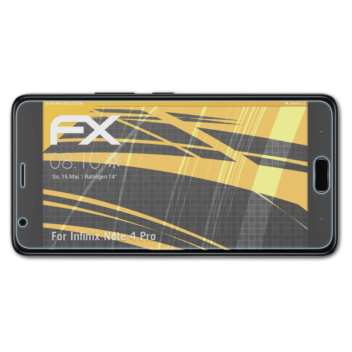 FX-Antireflex Pro) ATFOLIX 3x Note Displayschutz(für Infinix 4