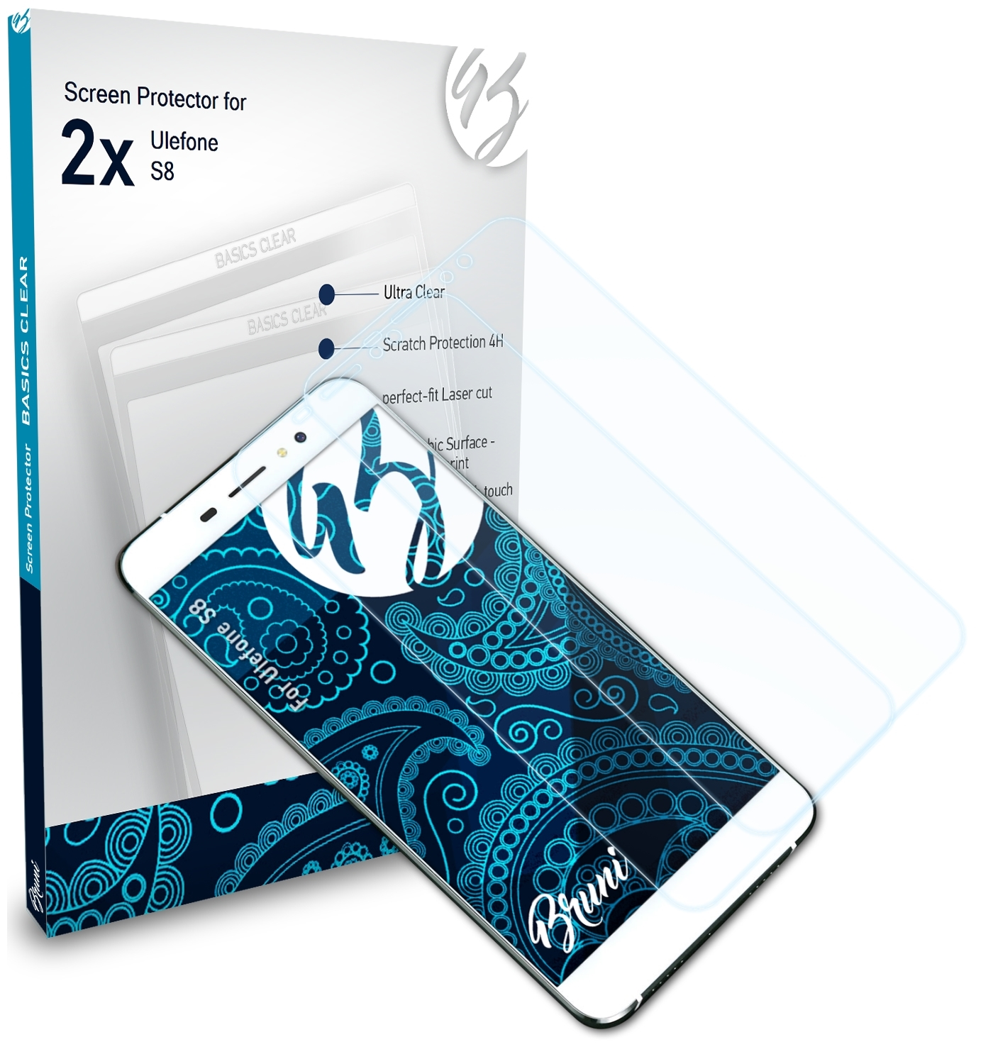 Ulefone Basics-Clear BRUNI 2x S8) Schutzfolie(für