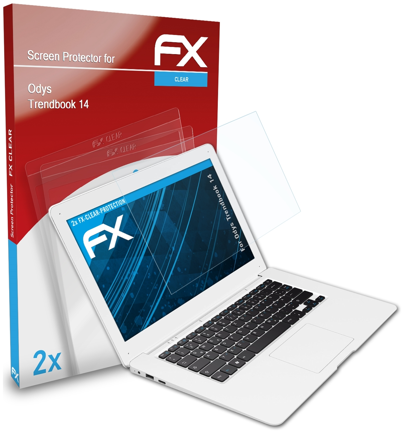 ATFOLIX Odys FX-Clear 14) Displayschutz(für 2x Trendbook