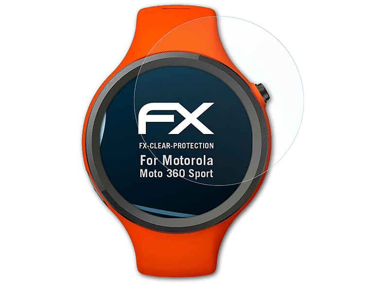 ATFOLIX 3x FX-Clear Displayschutz(für Motorola Moto 360 Sport)