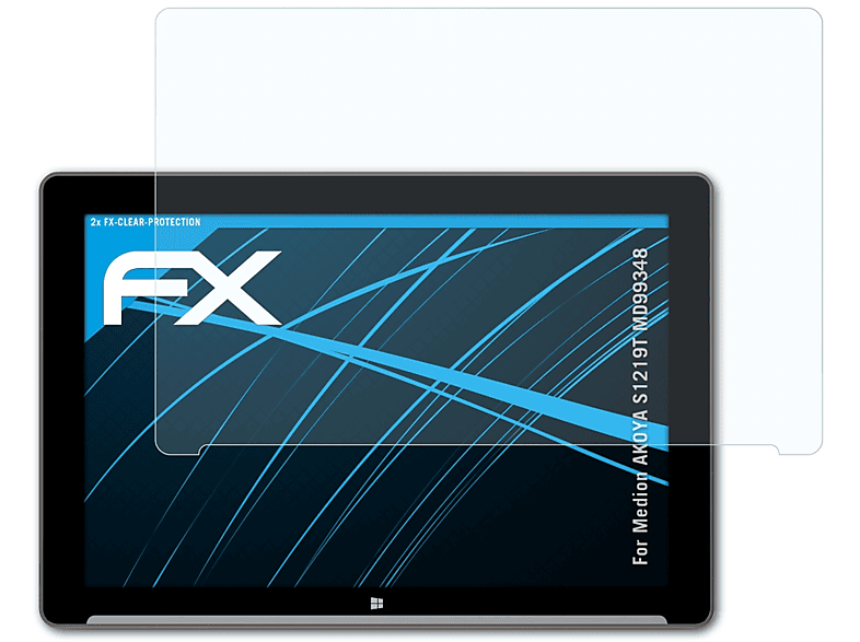 ATFOLIX 2x AKOYA Medion (MD99348)) S1219T Displayschutz(für FX-Clear