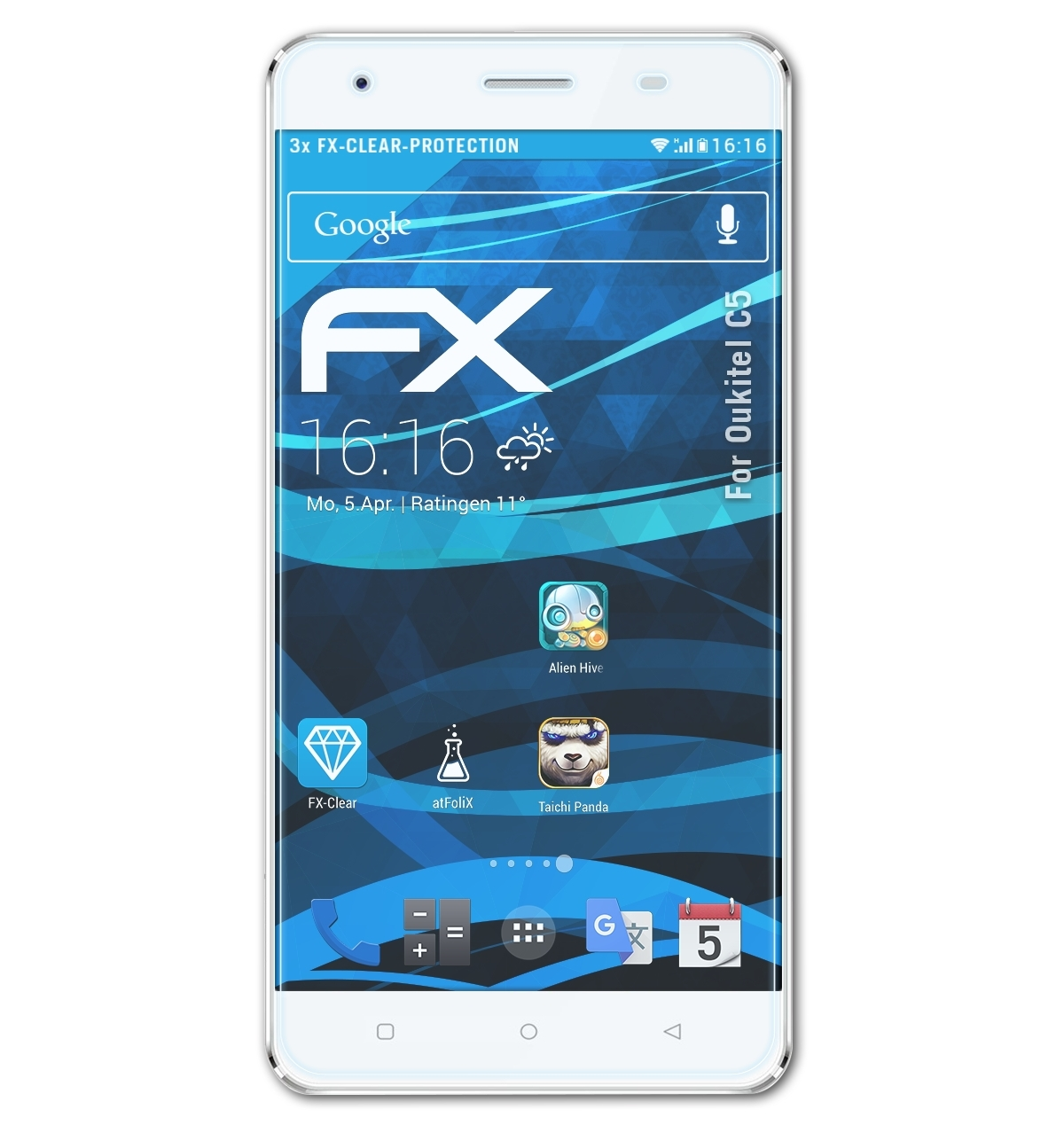 C5) FX-Clear 3x ATFOLIX Displayschutz(für Oukitel