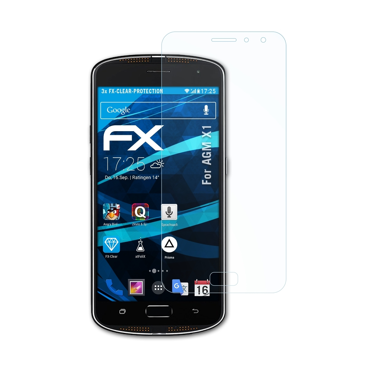 ATFOLIX 3x FX-Clear Displayschutz(für AGM X1)
