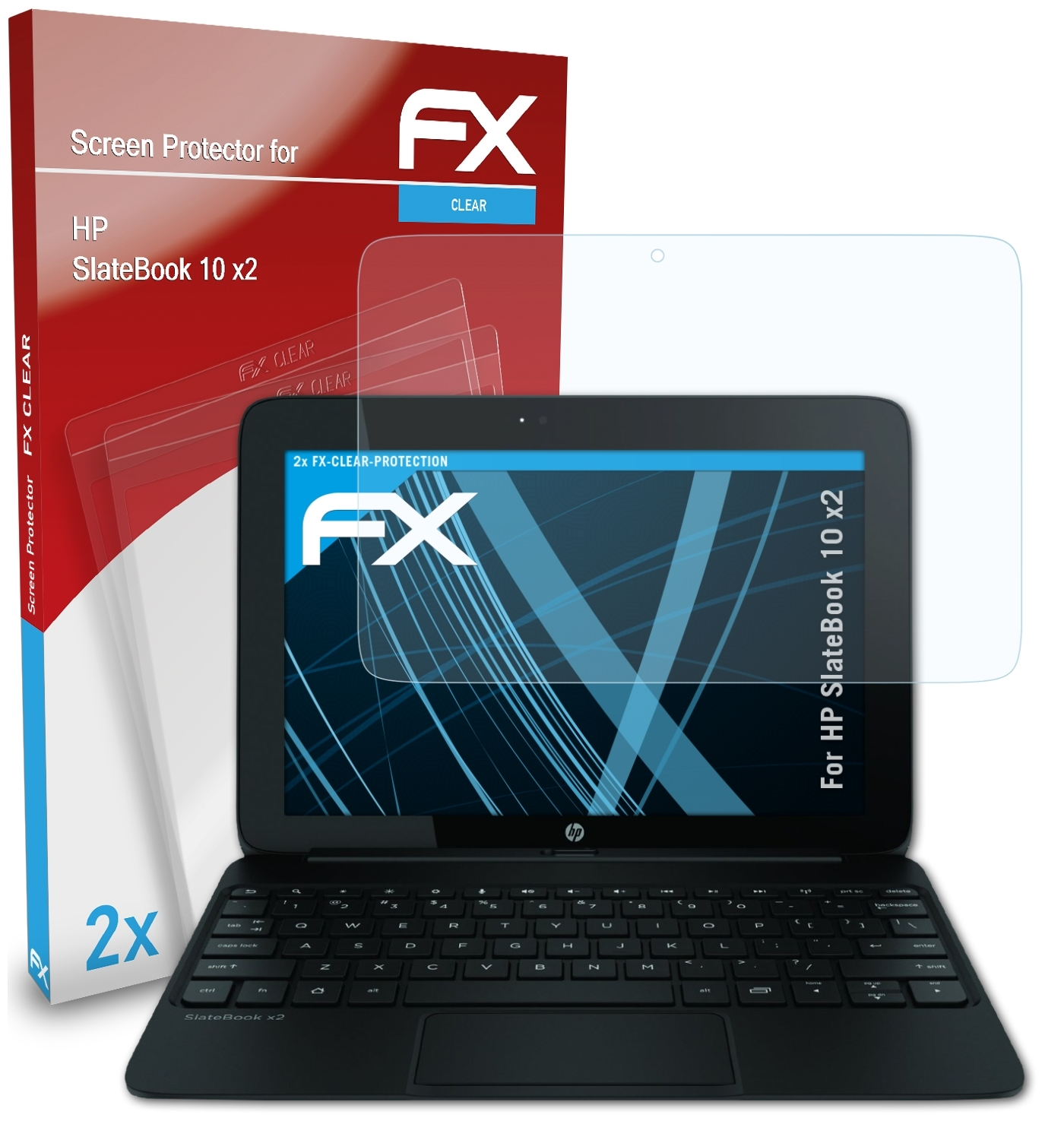 ATFOLIX 2x FX-Clear Displayschutz(für HP x2) 10 SlateBook