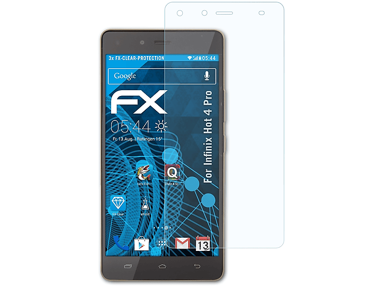 Displayschutz(für 4 3x Infinix Pro) FX-Clear ATFOLIX Hot