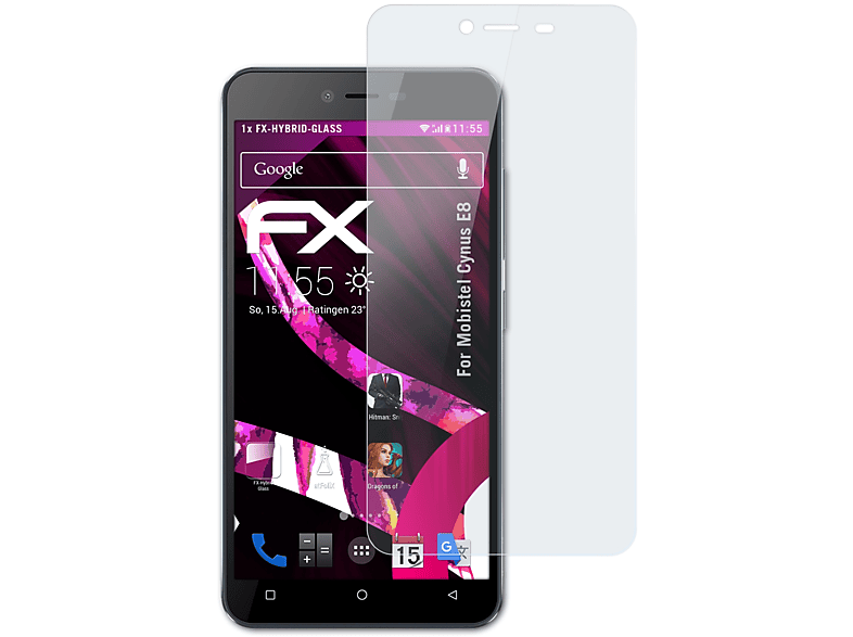 Mobistel Cynus Schutzglas(für ATFOLIX FX-Hybrid-Glass E8)