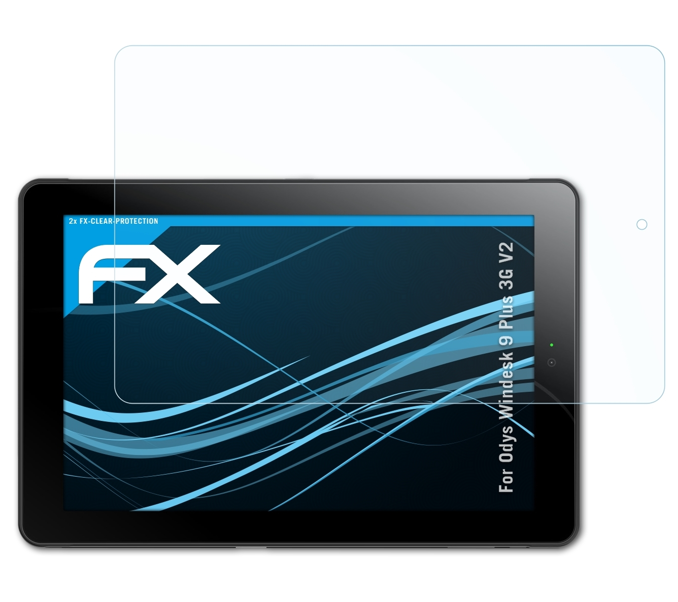ATFOLIX 2x FX-Clear Displayschutz(für Odys Windesk 9 Plus V2) 3G