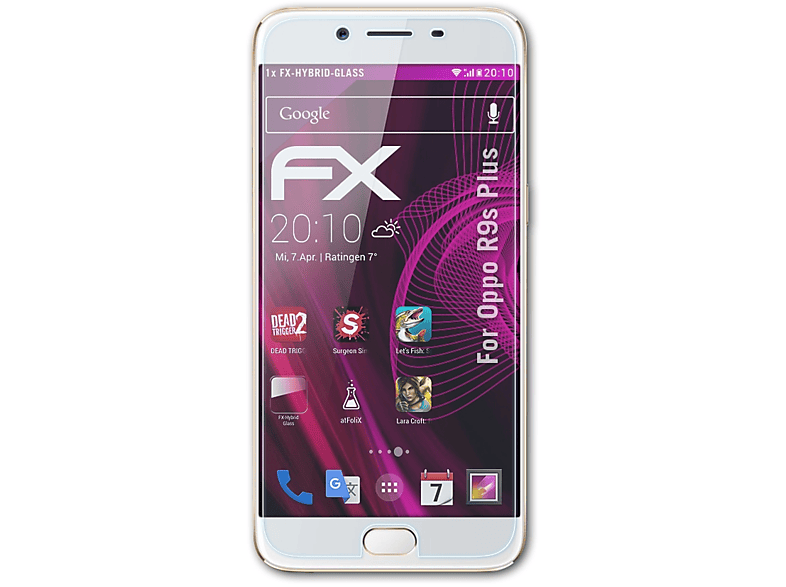 ATFOLIX FX-Hybrid-Glass Schutzglas(für Plus) R9s Oppo