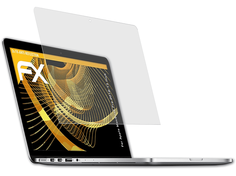 ATFOLIX 2x FX-Antireflex Displayschutz(für Apple MacBook Pro 2016 13 inch)