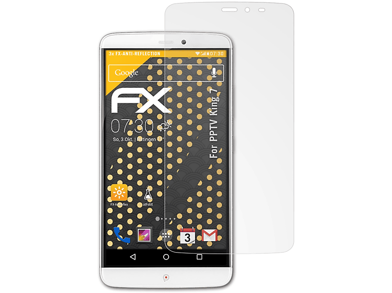 ATFOLIX 3x FX-Antireflex Displayschutz(für PPTV King 7)